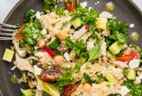Mediterranean Chicken, Kale & Quinoa Salad Recipe for Meal Prep