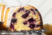 Blueberry Lemon Pound Cake Recipe with Zesty Glaze