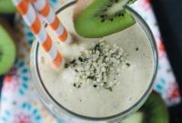 Mango Kiwi Smoothie with Hemp Hearts for Energy and Protein