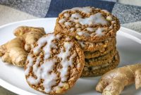 Glazed Ginger White Chocolate Cookies (Gluten-Free)