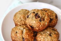 Sourdough Banana Oat Muffins with Maple Glaze