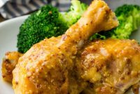 Crispy Honey Mustard Baked Chicken Drumsticks Recipe