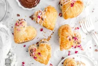 Chocolate Ganache Heart Puff Pastry Hand Pies