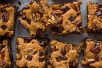 Vegan Peanut Butter Chocolate Chip Pecan Bars Recipe