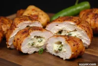 Smoked Stuffed Chicken Breasts with Creamy Cheese Filling