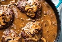 Salisbury Steak with Savory Mushroom and Onion Gravy