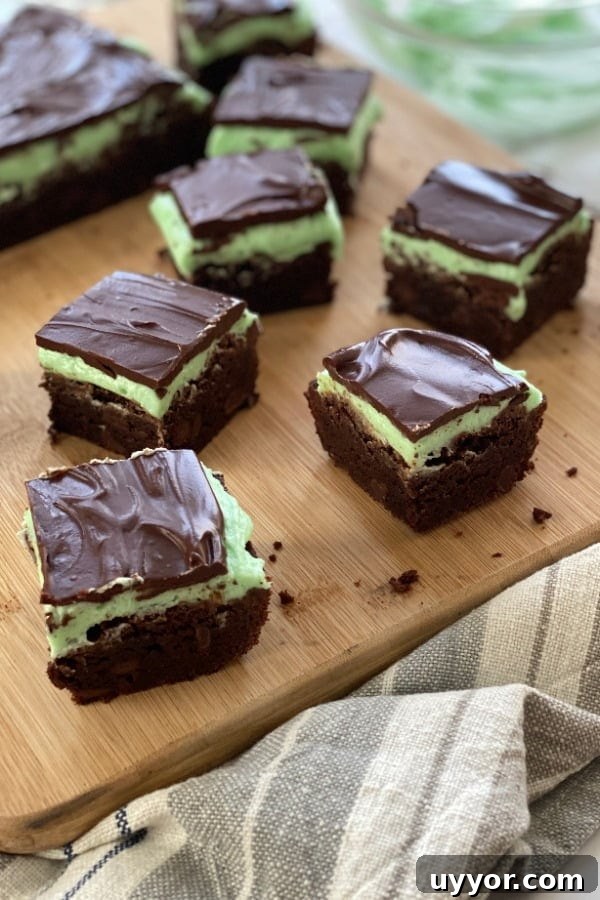 Decadent Fudgy Mint Brownies Recipe 8 chocolate mint brownies