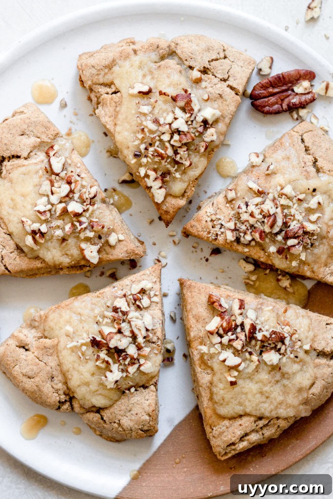 Whole Wheat Maple Pecan Scones with Maple Icing