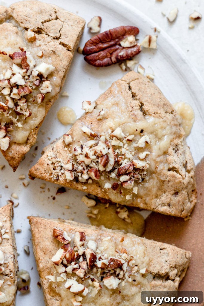 Whole Wheat Maple Pecan Scones with Maple Icing