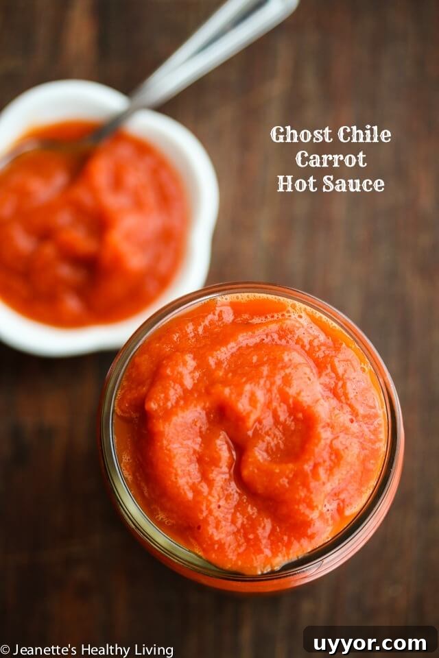 Ghost Chile Carrot Hot Sauce - super spicy hot but oh so good!