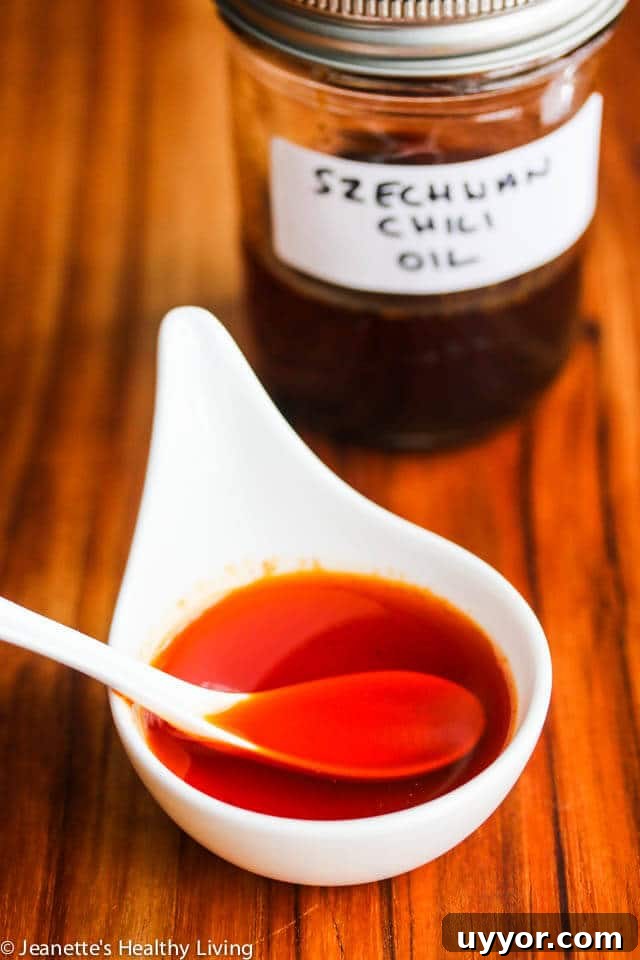 Szechwan Hot Chili Oil - bright red, fragrant and spicy