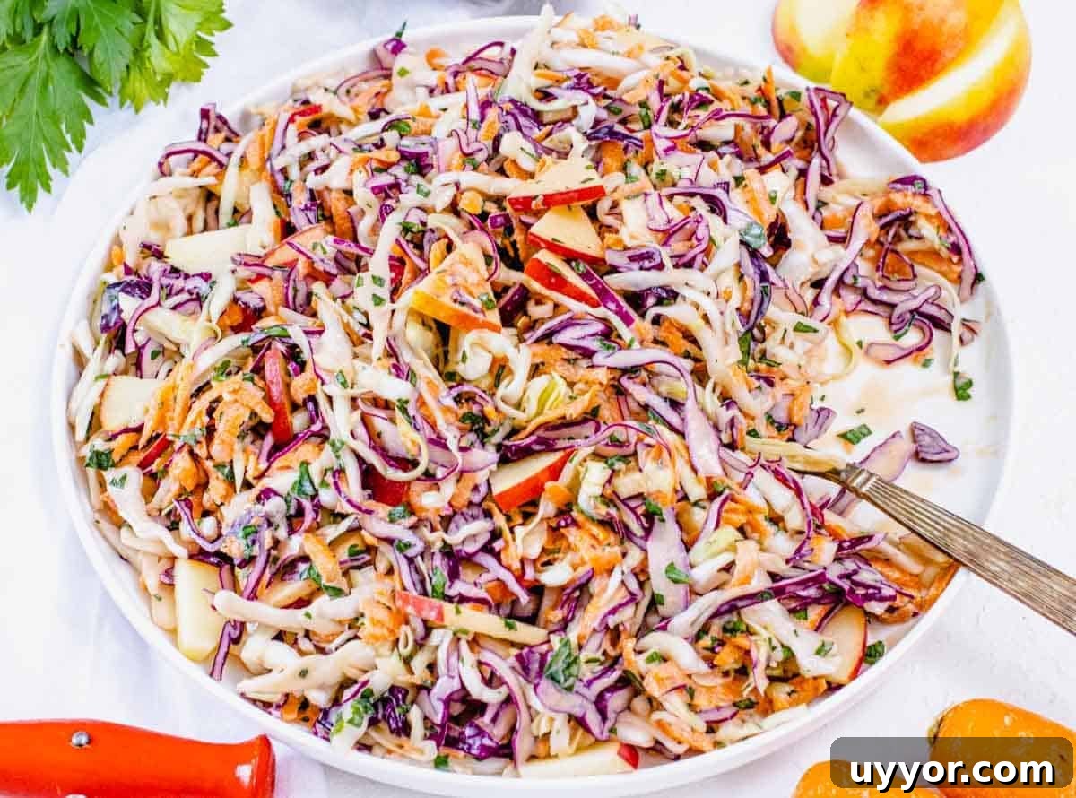 25 Cozy Apple Recipes That Capture Fall Flavors 16 Coleslaw with red apple pieces