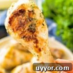 Grilled Ranch Chicken Dumsticks in Hand