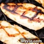 Marinated Italian Chicken Breasts on the grill