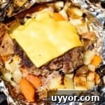 Cheeseburger Hobo Foil Packet on the Grill