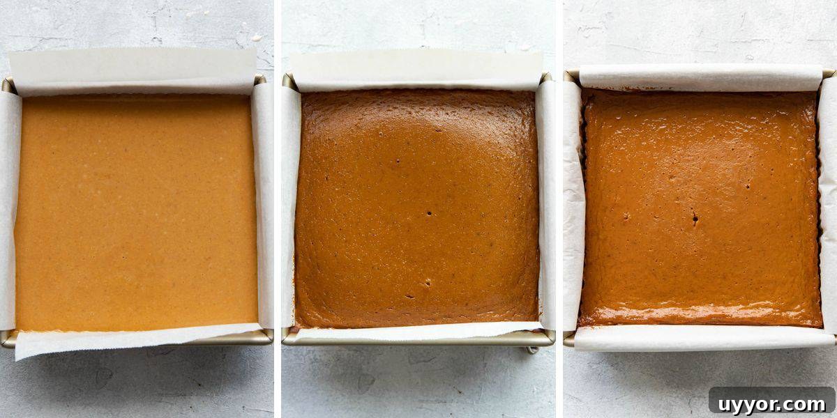 Serving pumpkin pie bars with whipped cream