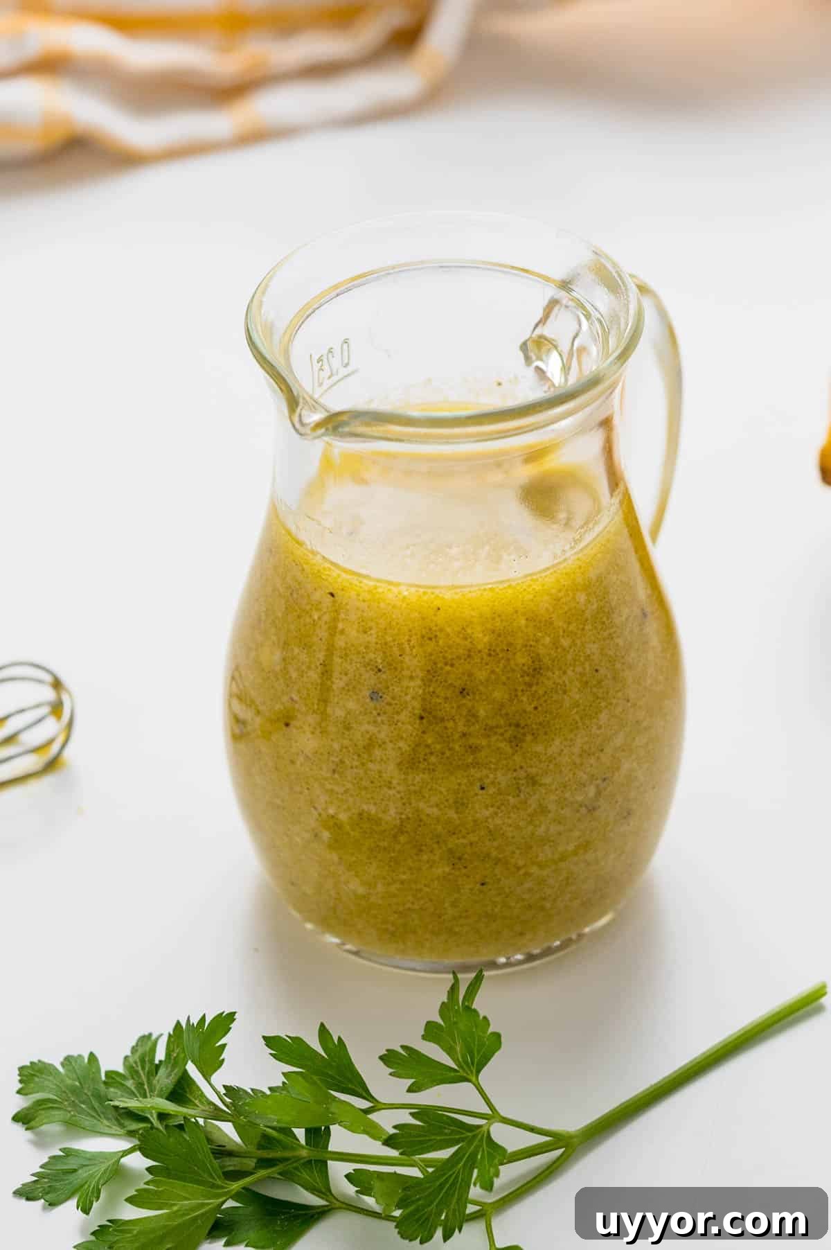 a lemon vinaigrette for dressing the kale quinoa salad.