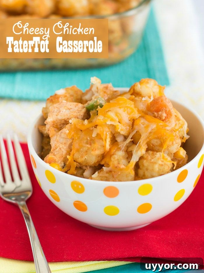 Cheesy Chicken Tater Tot Casserole