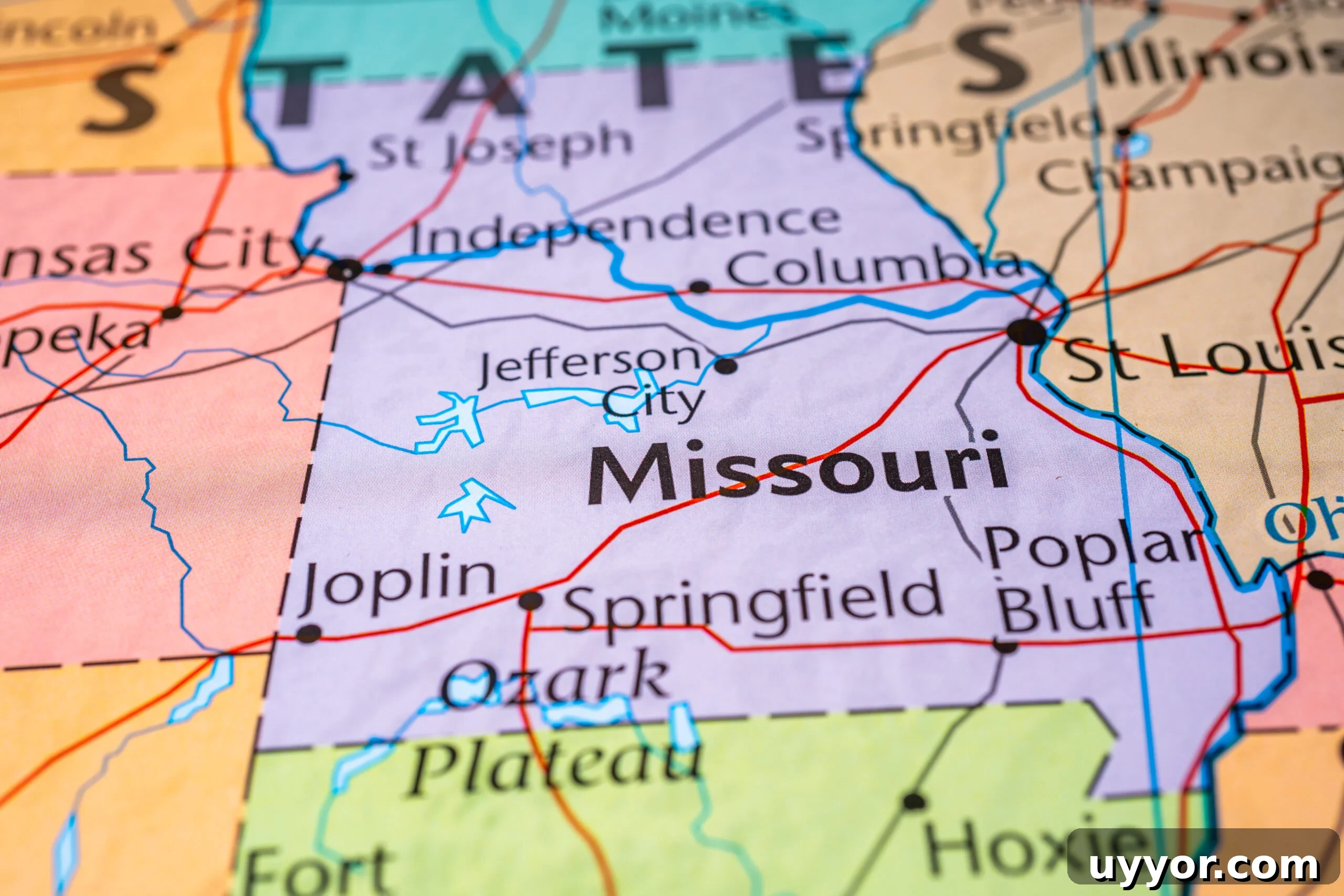 Why Major Restaurant Chains Are Rapidly Leaving Missouri 2 Missouri on the map of USA