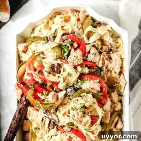 Healthy Cajun Chicken Alfredo (grain-free, gluten-free options)