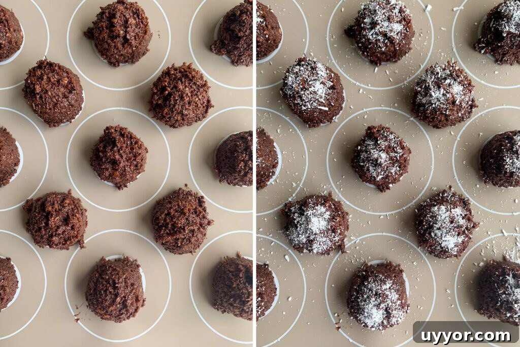 Fudgy, chewy coconut macaroons made with dark chocolate!