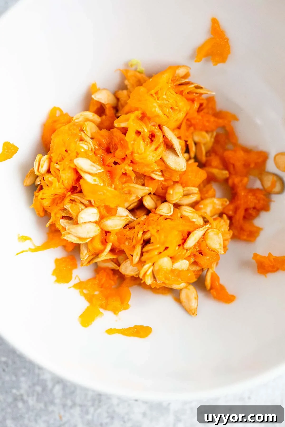 Crispy Roasted Honeynut Squash Seeds Recipe 3 Squash pulp and seeds