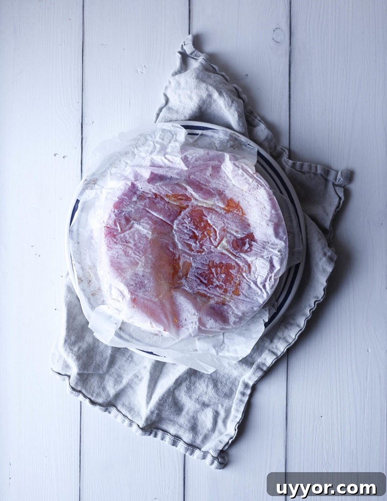 blood orange upside down cake baked