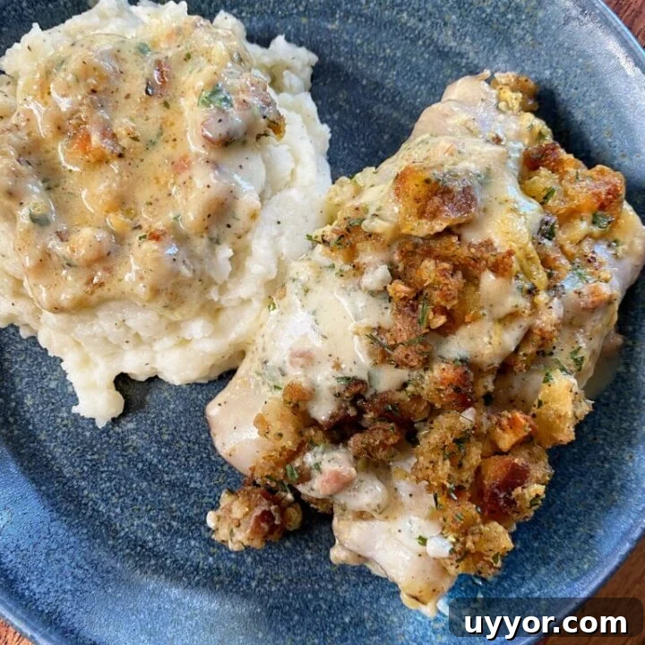Stuffed Turkey Roll Ups With Creamy Gravy