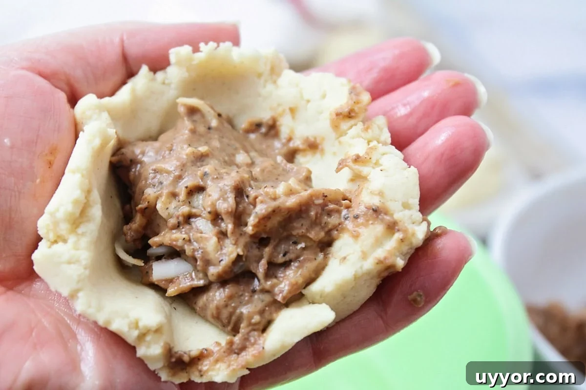 Pupusas with bean filling added to the middle.