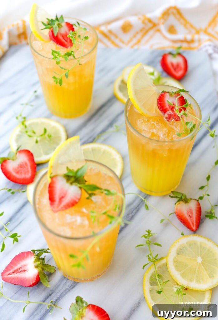 pineapple arnold palmers on cutting board