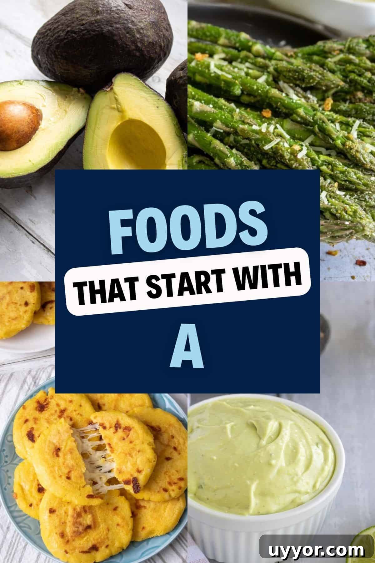 75 Foods That Start With A: Complete A-to-Z List of A Foods 2 Foods that start with a poster.