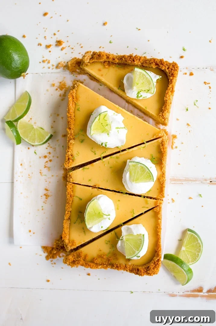 Key Lime Pie Recipe: Small batch key lime pie recipe made in a bread loaf pan to make 5 slices of pie for two.