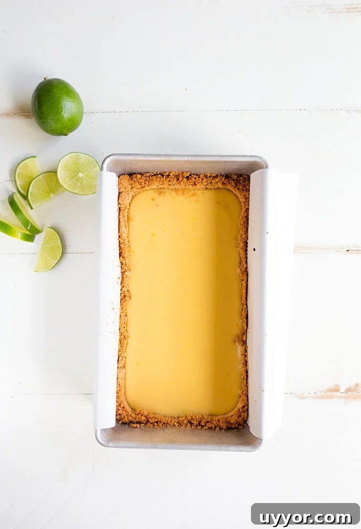 Key Lime Pie Recipe: Small batch key lime pie recipe made in a bread loaf pan to make 5 slices of pie for two.