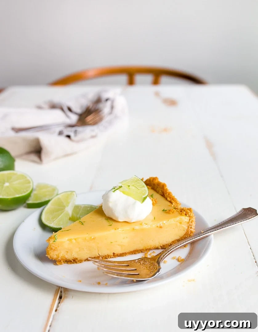 Key Lime Pie Recipe: Small batch key lime pie recipe made in a bread loaf pan to make 5 slices of pie for two.