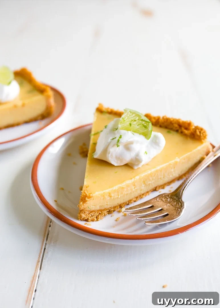 Key Lime Pie Recipe: Small batch key lime pie recipe made in a bread loaf pan to make 5 slices of pie for two.