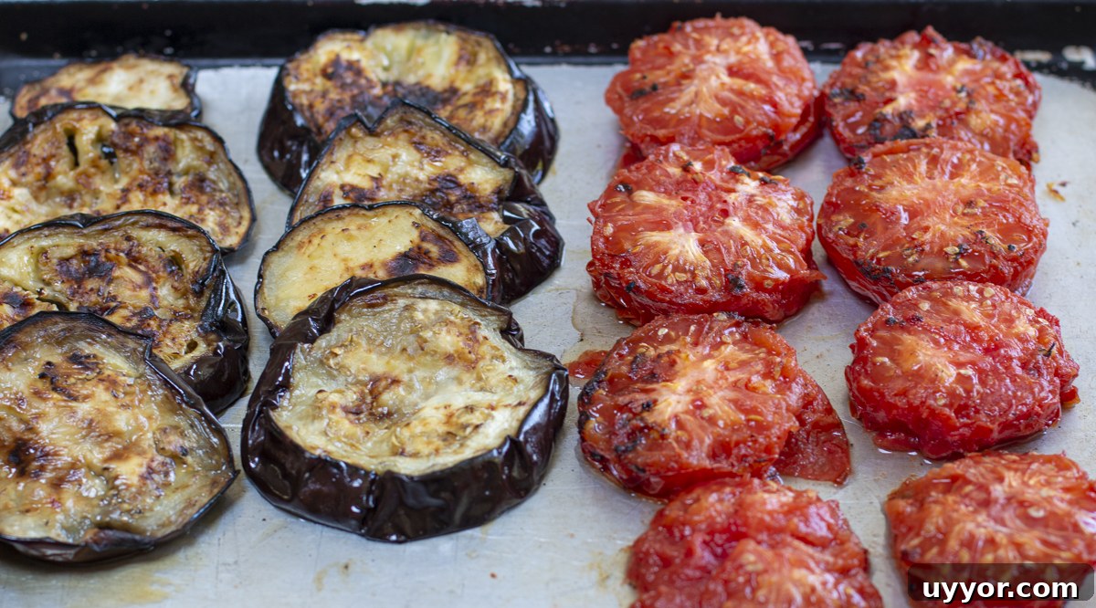 Grilled Caponata: Smoky Sicilian Eggplant with Bold Flavor 8 Off the grill - eggplant and tomatoes