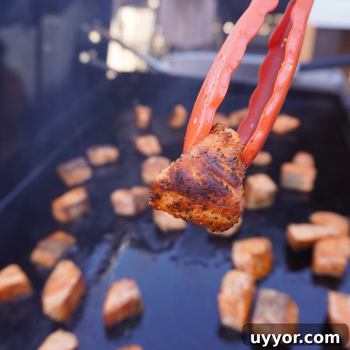 Crispy Cajun Salmon Bites with Zesty Lemon Dipping Sauce 8 blackened crispy salmon bites.