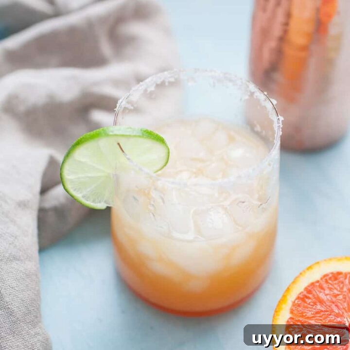 A refreshing orange margarita
