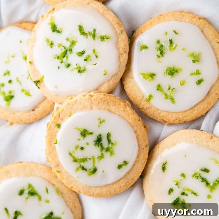 coconut lime cookies on a white towel