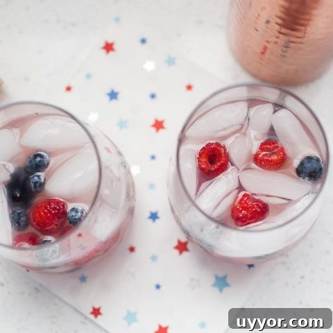 Two glasses of a cold White Wine Spritzer