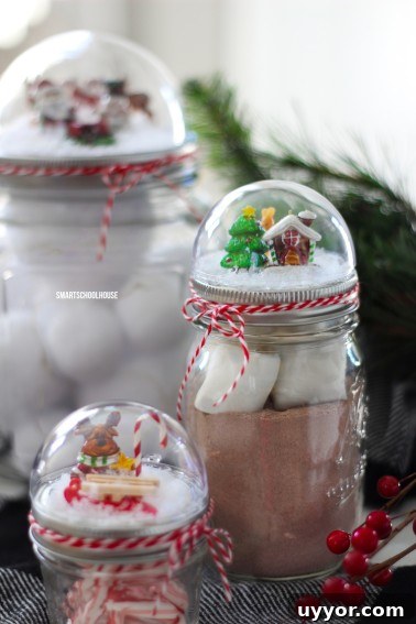 Fishbowl Snowman DIY Decor Ideas for Winter Crafting 9 How to make a Mason Jar Lid Snow Globe for Christmas - ADORABLE! It is so easy for everybody to do! DIY Christmas gift in a jar idea.
