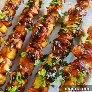 Grilled Hawaiian BBQ Chicken Skewers