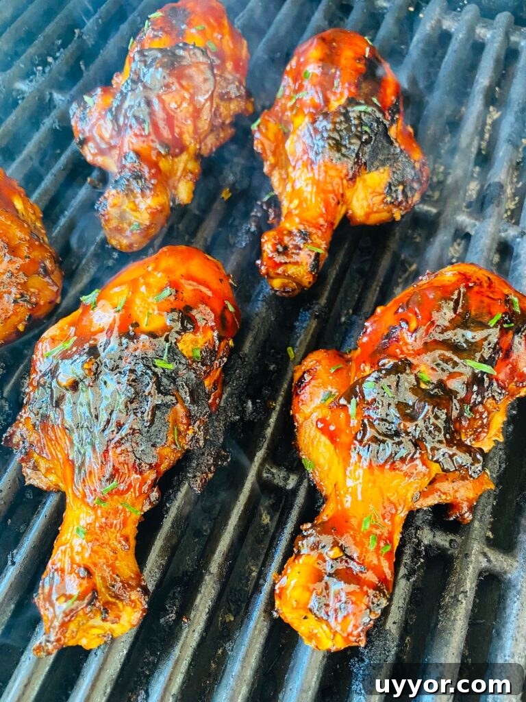Hawaiian BBQ Chicken Skewers with Pineapple Glaze 10 Grilled Teriyaki BBQ Chicken Drumsticks