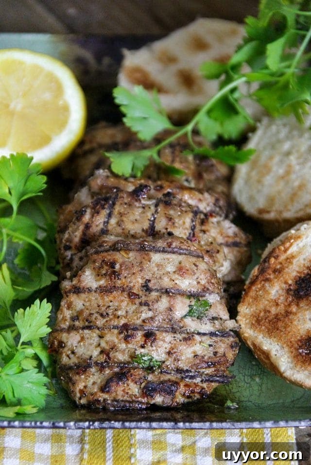 Juicy Grilled Chicken Burgers with Tangy Lemon-Garlic Sauce 2 Chicken Burgers