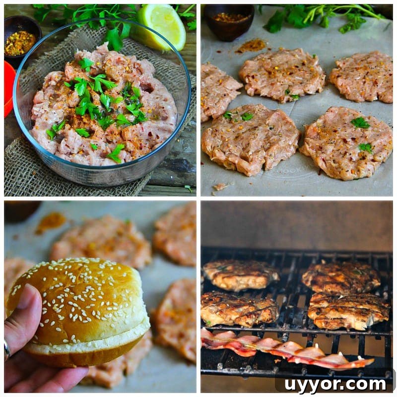 Juicy Grilled Chicken Burgers with Tangy Lemon-Garlic Sauce 5 Chicken Burger Step by step