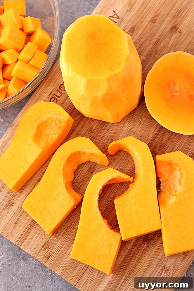 Honey Roasted Butternut Squash Recipe - sweet and spiced butternut squash roasted in the oven with honey and cinnamon. Perfect side dish for the holidays! 