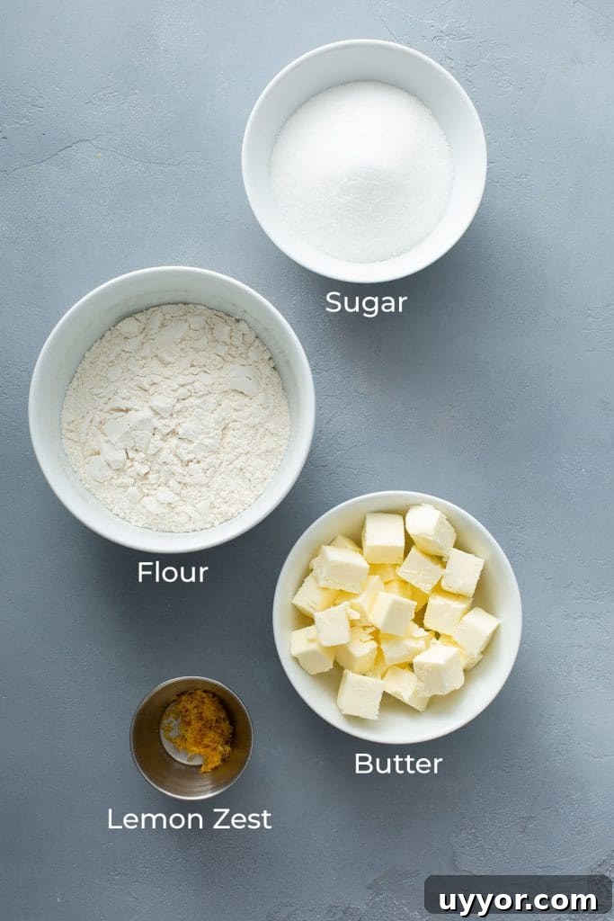 Ingredients to make streusel for raspberry muffins.