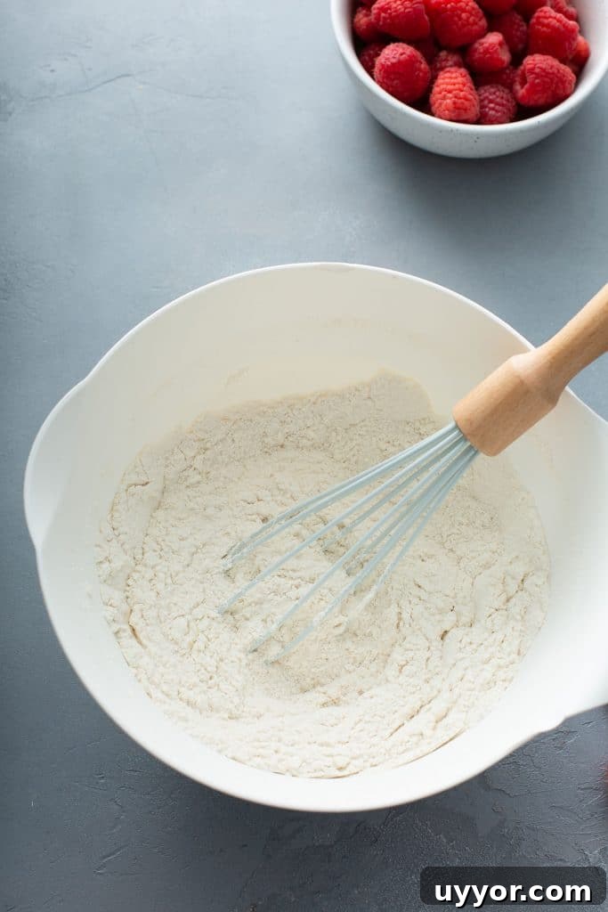 dry ingredients in a white bowl