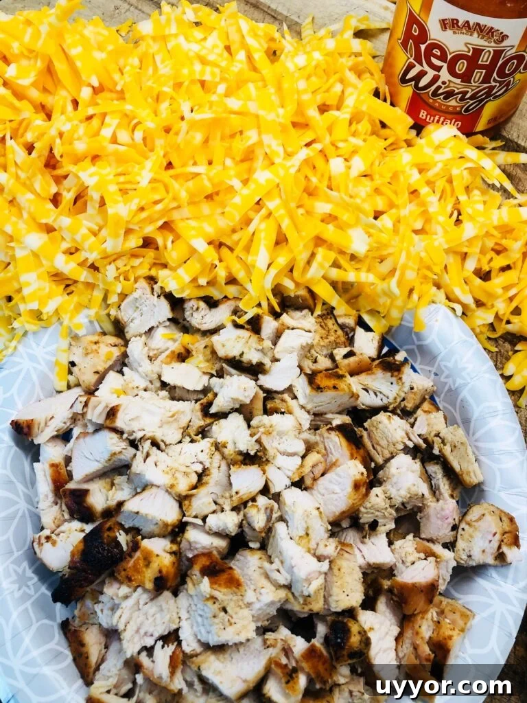 Smoked Buffalo Chicken Macaroni and Cheese Recipe 2 chicken and cheese