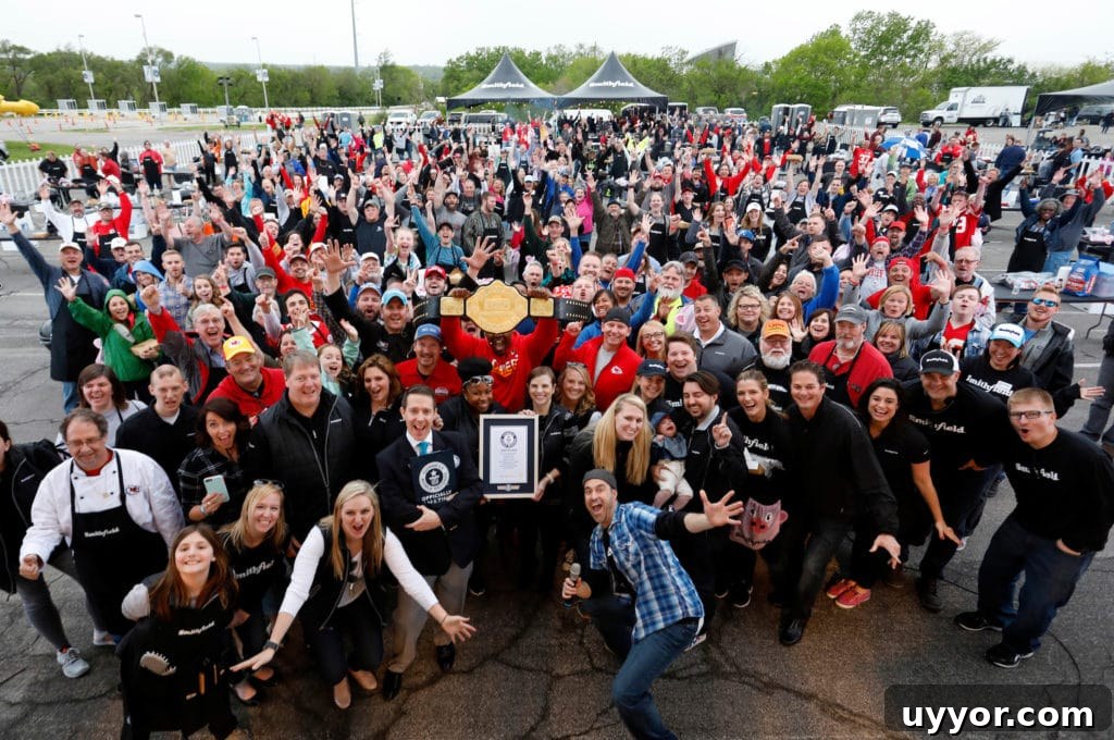 Guinness World Record: Largest Grilling Lesson Experience 3 Arial view of a large group of people.